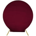 thumbnail image 6 of Efavormart 7.5ft Metallic Burgundy Soft Velvet Round Backdrop Stand Cover, Fitted Wedding Arch Cover - 2-Sided, 6 of 6