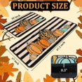 thumbnail image 2 of Pumpkin Fall Kitchen Rugs and Mats Set of 2 PCS, Pumpkins Stripe Autumn Mats for Floor, Bathroom, Fall Home Kitchen Thanksgiving Decorations 17"x47"+17"x30", 2 of 6