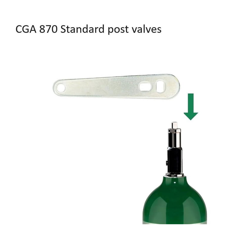 ResOne Plastic Oxygen Tank Wrench With Bungee - Fits CGA-870 Valves For Medical Cylinders