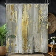 thumbnail image 3 of Abstract Modern Neutral Shower Curtain Gray Gold Minimalist Contemporary Striped Art Bathroom Set Accessories Decor with 12 Pack Hooks-72"W x 78"L (Pack of 1), 3 of 6