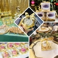 thumbnail image 5 of Efavormart 12 Pack | 3.5" Clear Metallic Gold Plastic Dessert Gift Boxes With Ribbon Tie, Disposable Cupcake Favor Boxes, 5 of 11