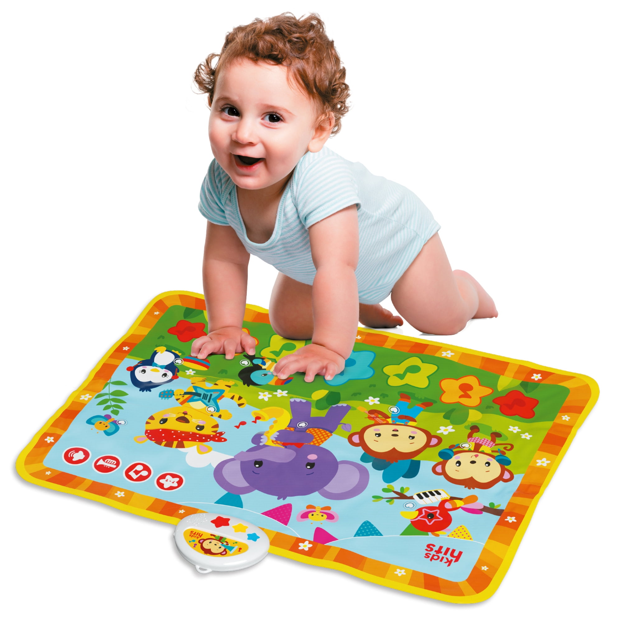 Kids Hits: Light & Sound Mat - Baby Concert - Music Activity Floor Pad, Sensory Toy, Animals-Songs-Piano Notes, Touch-Listen-Learn, Baby-Toddlers 8Mo+