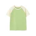 thumbnail image 5 of HILEELANG Little/Big Girls 4-13Y Cream/Green/Pink Stripe 100% Cotton T-Shirt 3-Pack, Size 8-9Y, 5 of 7