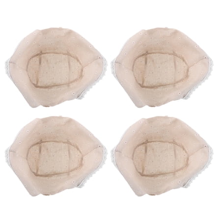 LOLIPPYY Set of 4 Decorative Cloth Basket Liners for Wicker and Wire Picnic Storage Baskets