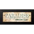 thumbnail image 2 of Grey, Jace 24x11 Black Modern Framed Museum Art Print Titled - Paradise Sign, 2 of 5
