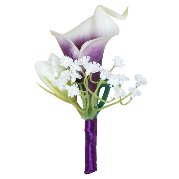 KAKOWELY Broche de flores artificiales con ramillete, accesorio fotográfico para bodas