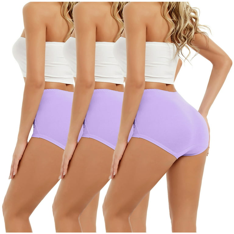 MRULIC intimates for women Brief Panties Control Waist Women Tummy Shapewear  Panties Underwear High Purple + 3XL 