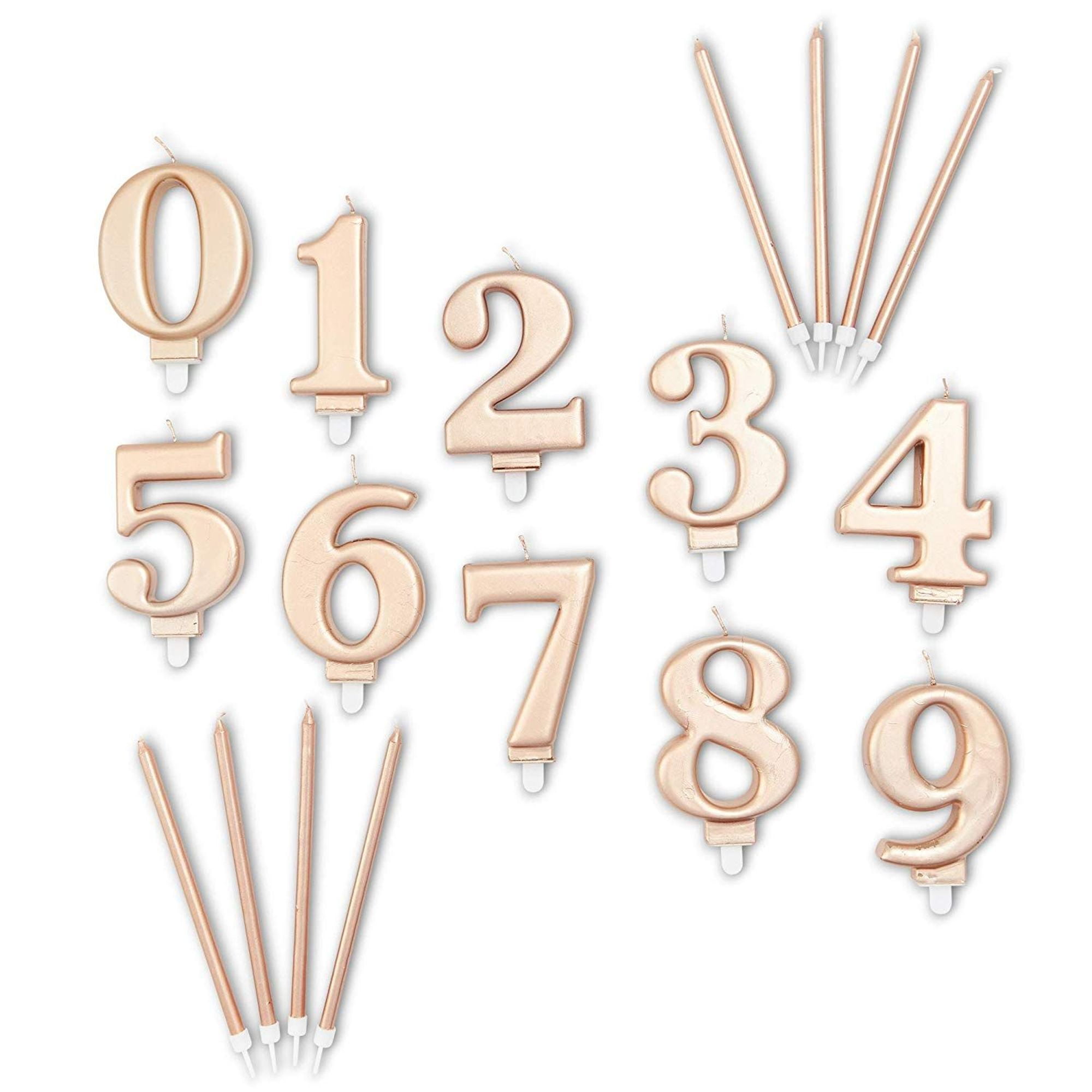 Silver 34 Pack Number 0 9 Birthday Cake Candle Set With Holders Candles Home Kitchen Fcteutonia05 De