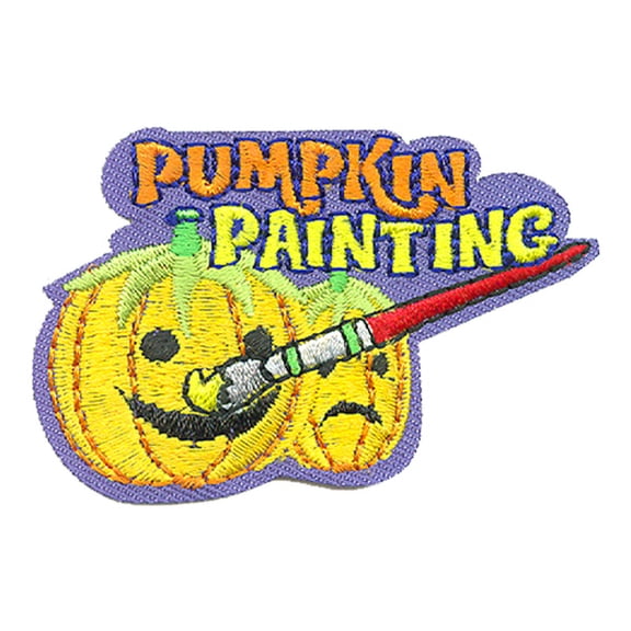 12 pieces 2" Custom Activity Scouts Applique Fun Patches - Pumpkin Painting Patch 2