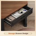 Farmhouse Corner Desk for Small Spaces, Small Computer Desk with Drawer ...