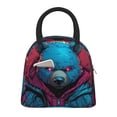 thumbnail image 1 of Fotbe Neon Cyberpunk Blue Bear Bolsa de Almuerzo con Estampado, Lonchera Aislada, Contenedor de Comida Reutilizable Tipo Cooler a Prueba de Fugas, 1 of 6