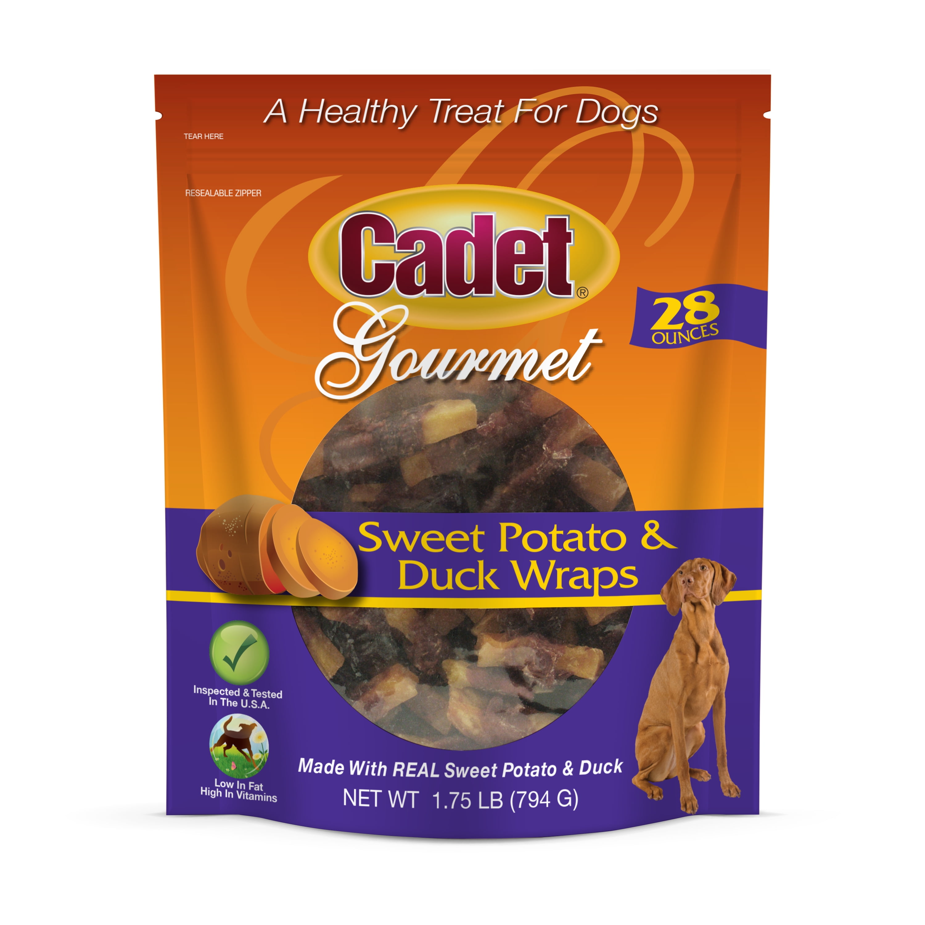Cadet Premium Gourmet Wraps Dog Treats Duck & Sweet Potato 28 oz