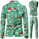 thumbnail image 5 of Trajes navideños para hombre, traje de 3 piezas de corte regular, estampado de copos de nieve, muñeco de nieve, chaqueta, pantalones, chalecos, conjunto de traje para hombre para Navidad, 5 of 5