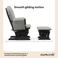 thumbnail image 6 of Storkcraft Hoop Infant Nursery Glider and Ottoman, Black with Light Gray, 6 of 16