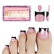 thumbnail image 1 of Uñas postizas NOVO OVO 240 unidades, punta francesa negra, color BERRY PINK, 1 of 7