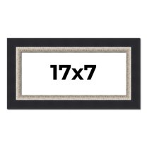 17x7 Frame Black Real Wood Picture Frame Width 2.25 Inches | Interior Frame Depth 0.5 Inches |