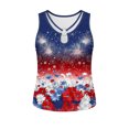 thumbnail image 7 of Noric Women's Sleeveless Tank Tops 4th of July Print O-Ring Cutout Loose Fit Casual Summer Tops, 7 of 7