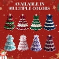 thumbnail image 4 of DIY Crochet Christmas Tree Kit,2026 New Crochet Kit for Beginner,Christmas Tree Bow Pearl Embellishment, Christmas Party Crochet Decorations,Starter kit, 4 of 6