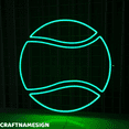 thumbnail image 3 of Craftnamesign Tennis Ball Neon Sign, Tennis court Wall Decor, Sport Club Wall Art, 3 of 5