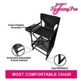 thumbnail image 3 of TuscanyPro Portable Big Daddy Heavy-Duty Tall Director Chair with Storage Cart - 29 Inch Seat Height, 3 of 7