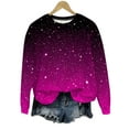 thumbnail image 3 of Frostluinai Sparkly Shirts for Women Crew Neck Long Sleeve Pullover Tops Casual Gradient Sweat Shirts Loose Fit Night Out T Shirts, 3 of 9