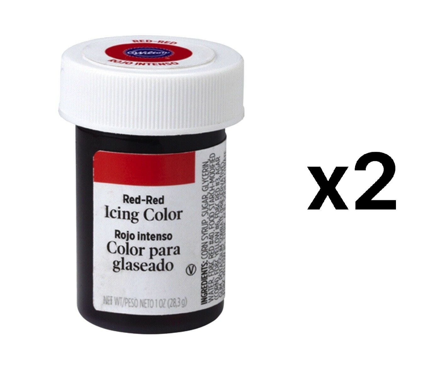 Wilton Icing Colors - Red-Red Concentrated Paste 1 oz. Jar (2-Pack) - Walmart.com - Walmart.com