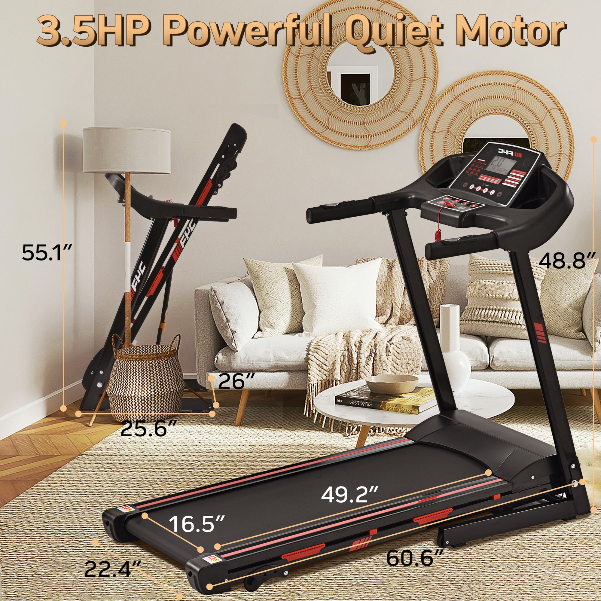 Aukfa AK-SF02M09012-R0 Folding Treadmill with Incline