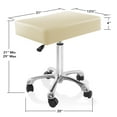 thumbnail image 6 of Saloniture Rolling Hydraulic Salon Stool with Large Seat - Adjustable Swivel Chair for Spa, Shop, Salon, Massage, Medical, Work or Office, Cream, 6 of 7
