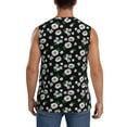 thumbnail image 4 of Goofa Daisies Flowers Printed Men's Sleeveless T-Shirt - Athletic Gym Workout Tank Top for Men - Moisture-Wicking, UPF 30+ Quick-Dry Muscle Tee-Small, 4 of 8