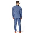 thumbnail image 7 of Slim Fit Men Suit Micro Textured Weave 2 Button Notch Collar AZAR 11812 (34 Regular Slate Gray 3 Piece Vested), 7 of 7