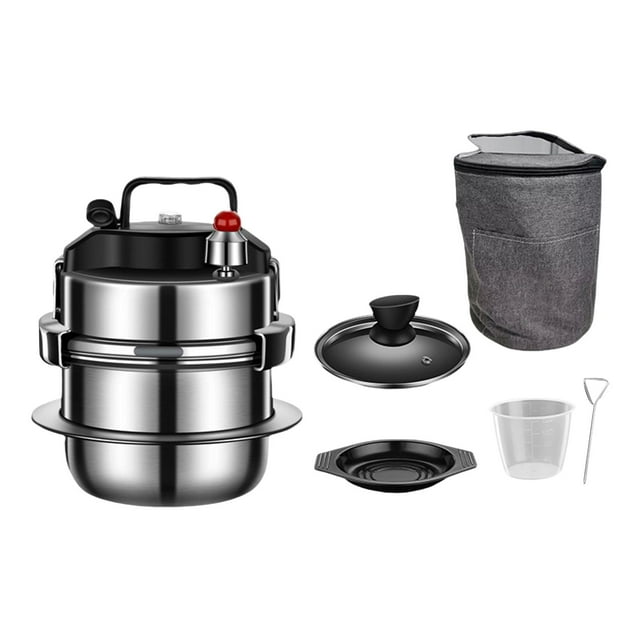 GUOOL 304 Stainless Steel Small Micro Pressure Cooker Pot Nonstick w Tray Lid