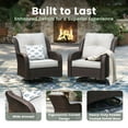thumbnail image 2 of Vicllax 3 Pieces Patio Furniture Set 2-Seat Wicker Outdoor Conversation Set with Coffee Table Beige, 2 of 7