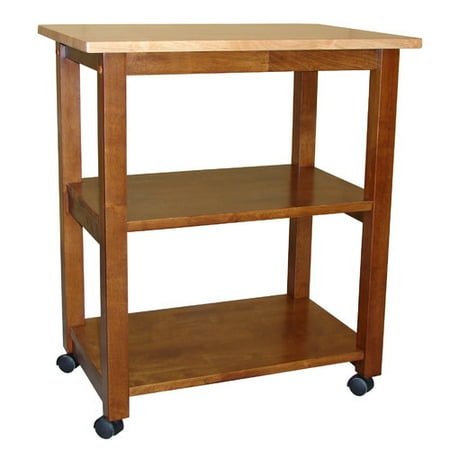 August Grove Rolen Kitchen Cart With Butcher Block Top This On Opens A Dialog That Displays Additional Images For Product With The Option To Zoom In Or Out
