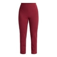thumbnail image 5 of Time and Tru Women's Slim Straight Ponte Knit Dress Pants, 27” Inseam, Sizes XS-XXL, 5 of 5