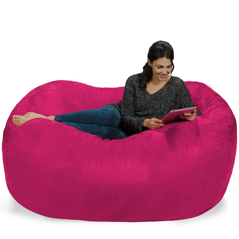 Big pink bean bag hot sale