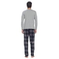 thumbnail image 3 of Ashford & Brooks Men's Jersey Knit Long-Sleeve Top and Mink Fleece Bottom Pajama Set, 3 of 4