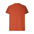 thumbnail image 5 of Lovskoo 2024 Summer Tops Womens Fashion Short Sleeve V Neck Solid Color Casual T-Shirt Spring Clothing Shirts for Women Orange M, 5 of 9