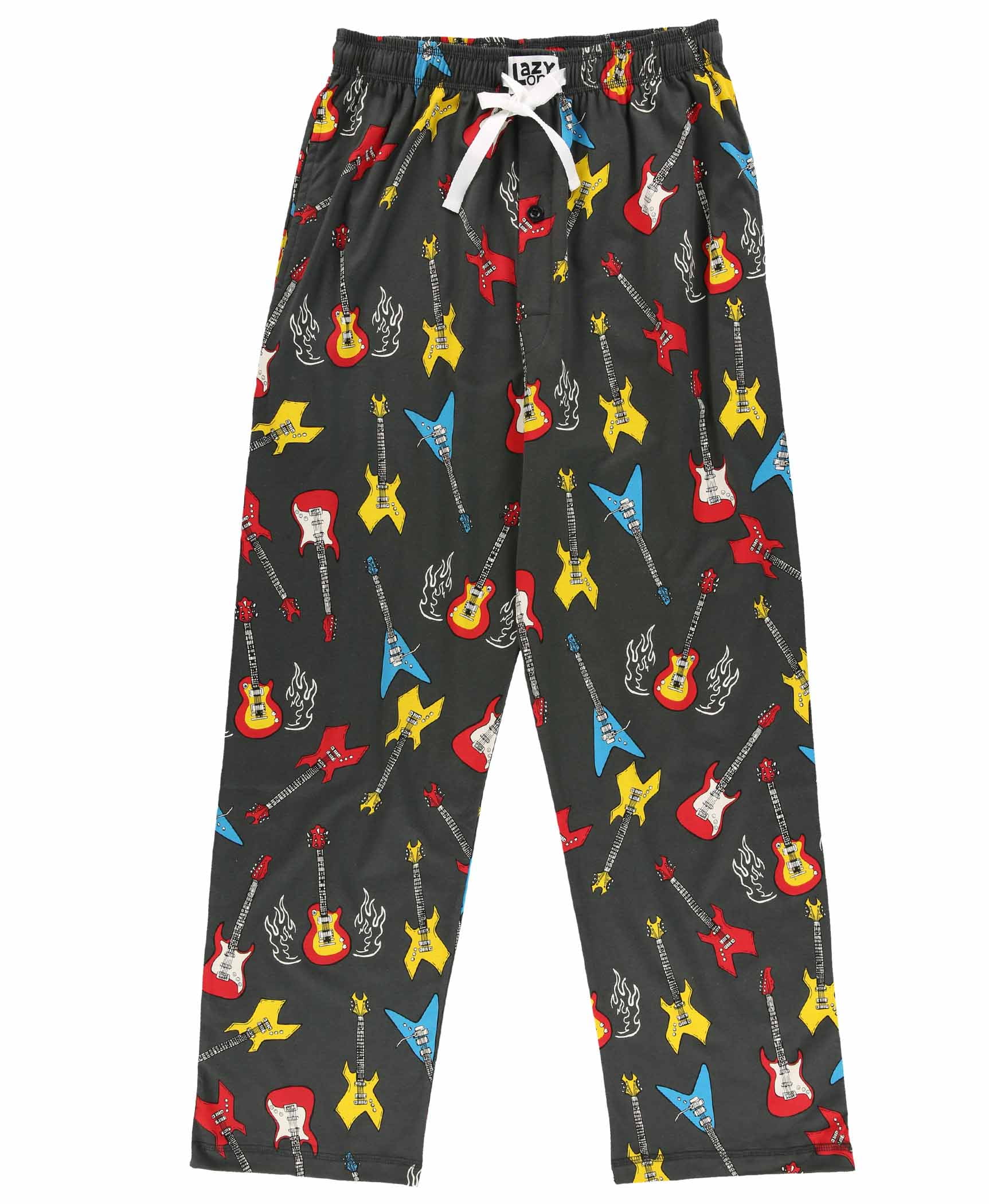 Lazy One Pantaloni Pigiama Uomo Blu 'Don't Moose' - 100% Cotone, Vita Elastica, Divertenti Con Alce E Detto Simpatico, Taglia L