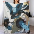 thumbnail image 5 of Pokemon Lucario Throw Blanket Cute Flannel for Boys Girls Men Women, 5 of 7