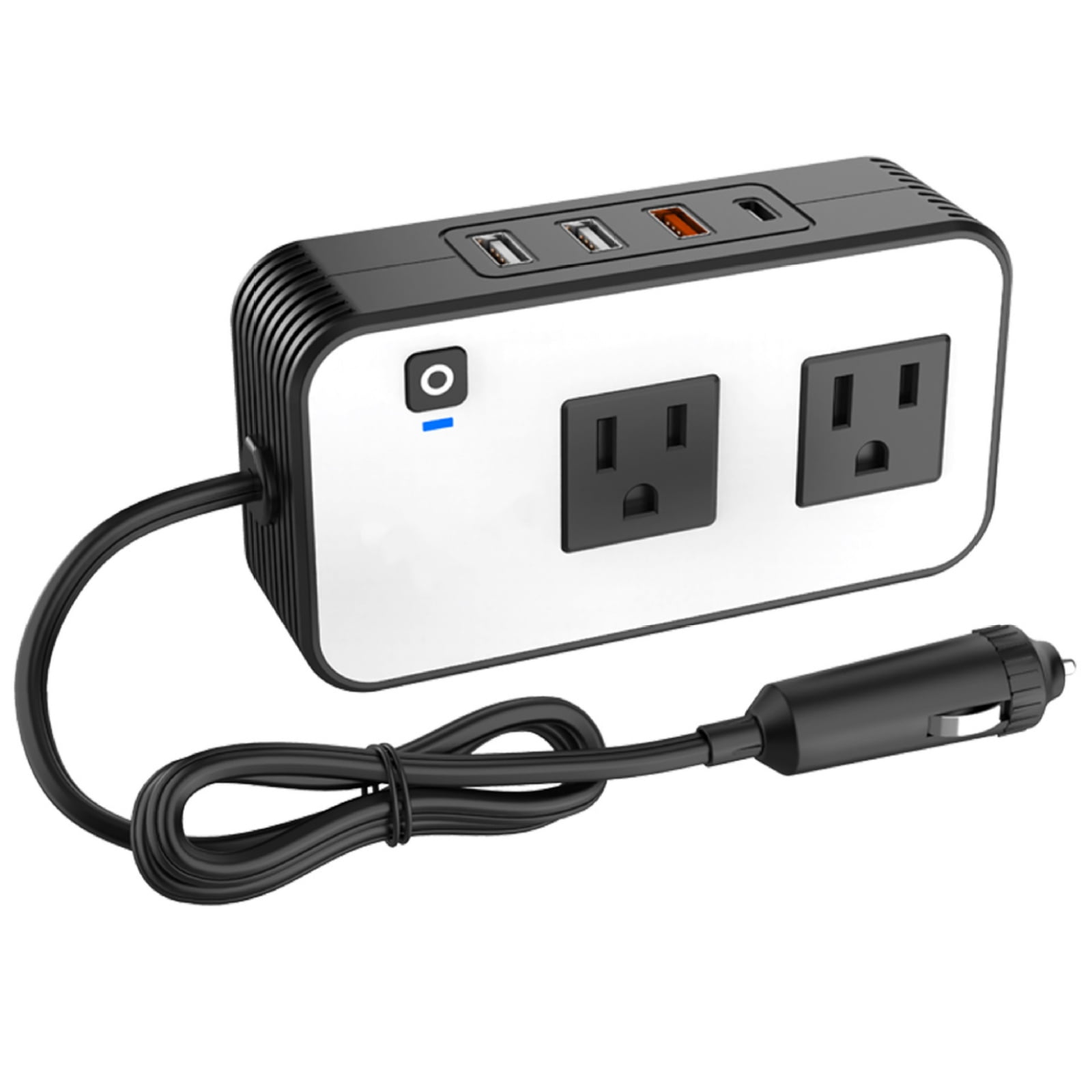 TAPDRA Small Powerful Car Inverter 200W DC 12V AC 110V for Laptops Tablets Phones Christmas Lights Nebulizers ABS