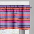 thumbnail image 3 of Ambesonne Abstract Window Valance, Pastel Tone Brush Stripes, 54" X 18", Pink Salmon and Violet, 3 of 5
