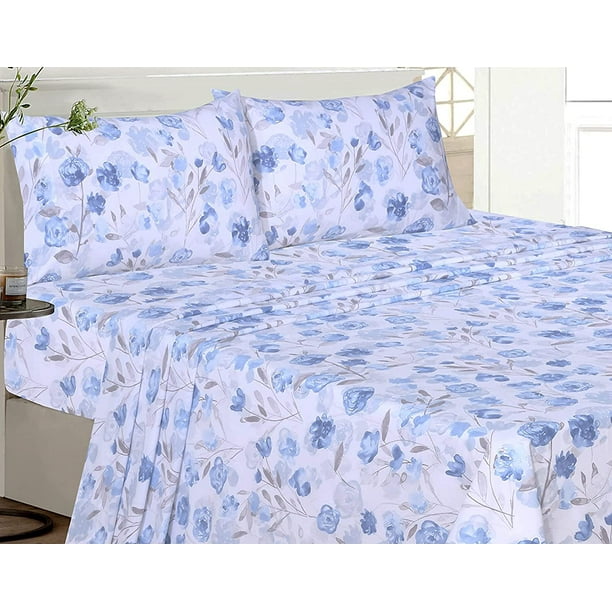 Ruvanti 100 Cotton Sheets Soft & Breathable King Sheet Set Deep