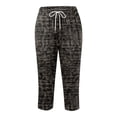 thumbnail image 4 of KDFJPTH Women's Camo Print Capri Pants Elastic Drawstring Waist Casual Everyday Trousers with Side Slit Bronze XXXXL, 4 of 4