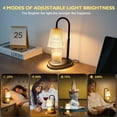 thumbnail image 6 of Candle Warmer Lamp with Timer, Dimmable, Adjustable Height - Electric Melting for Jar Candles - Home Decor Wax Melter Light,Black (Includes 2 Halogen Bulbs), 6 of 8