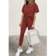 thumbnail image 4 of Conjunto Deportivo PRETTYGARDEN 2025 Mujer Dos Piezas para Casa Rojo Ladrillo Talla S, 4 of 6