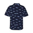 thumbnail image 3 of Daiia Party Shark Cute Hawaiian Shirt for Men Gentle Cotton Regular Short Sleeve Casual-Medium, 3 of 9