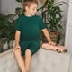 thumbnail image 4 of Balery Dark teal green Conjunto de Pijama Infantil de Manga Corta con Estampado – Ropa de Dormir de Algodón Suave-Medium, 4 of 6
