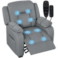thumbnail image 1 of HOMCOM Massage Recliner Chair with Quiet Motor Pet-Friendly Fabric Grey, 1 of 10