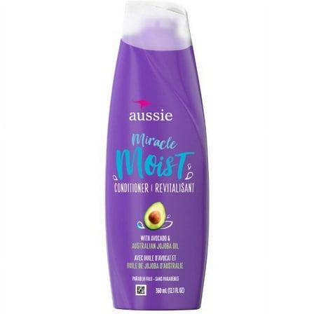 Aussie Miracle Moist Conditioner Avocado & Jojoba Oil 12.1 oz (Pack of 3)