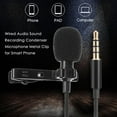 thumbnail image 2 of Wired Audio Sound Recording Condenser Microphone Metal Clip for Smart Phone, 2 of 9